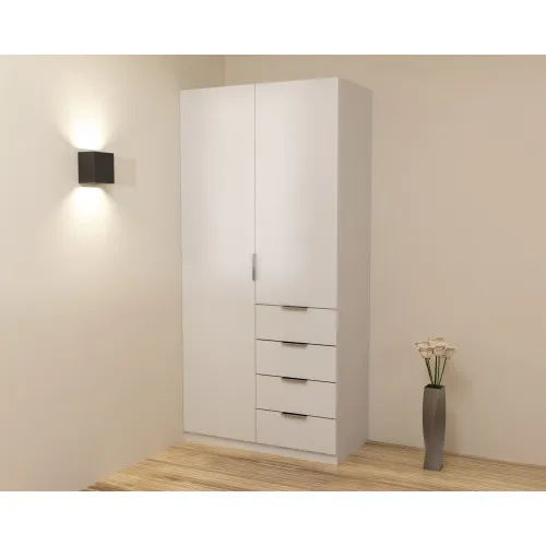 Шкаф Кристалл 1, Белый, 1000х520х2100