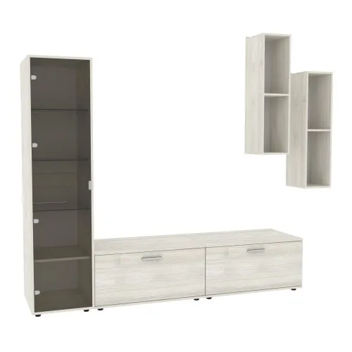 Стенка в гостиную Hugo-2, Дуб Шамони Светлый, 2060х520х1700