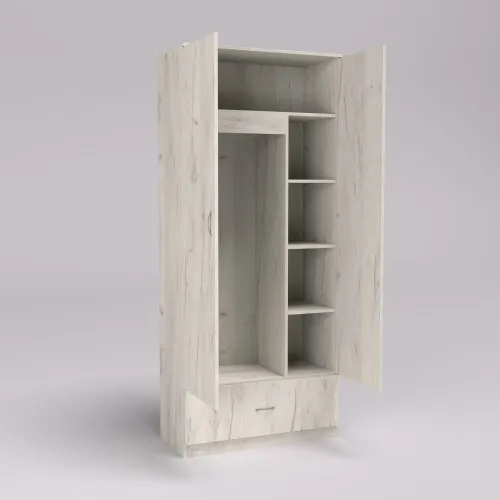 Прихожая ГКШ-5, Дуб Крафт Белый, 900/430/2100