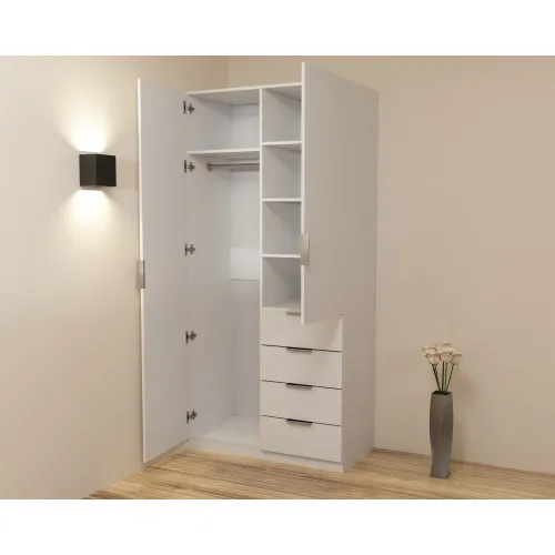 Шкаф Кристалл 1, Белый, 1000х520х2100