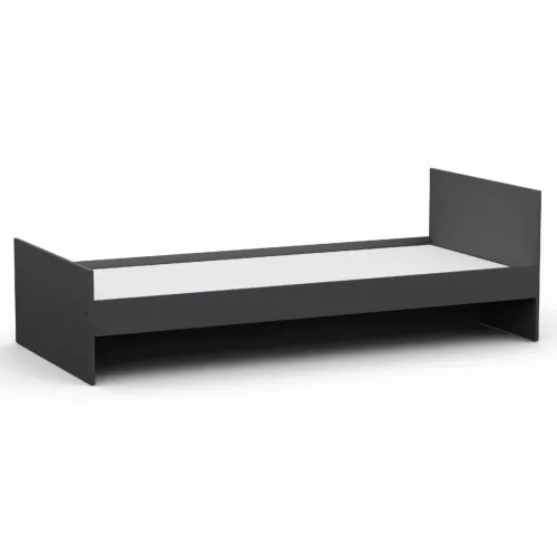 Кровать односпальная L-12, Антрацит, 2032х932х650