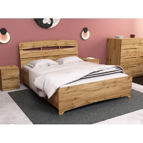 Кровать Дельта двуспальная, Дуб Аппалачи, 2132х1450х1070