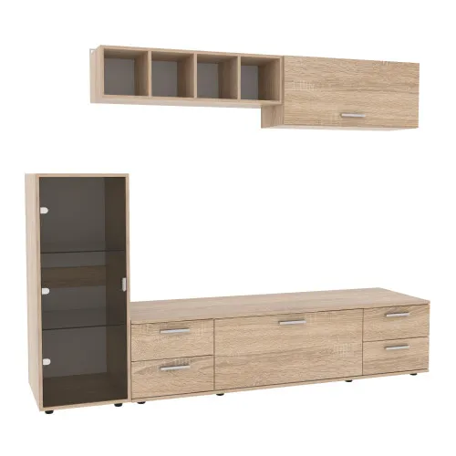 Стенка в гостиную Hugo-3, Дуб Сонома, 2060х520х1700