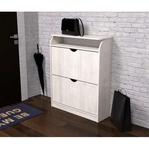 Тумба для обуви №1, Дуб Шамони Светлый, 800/250/1000