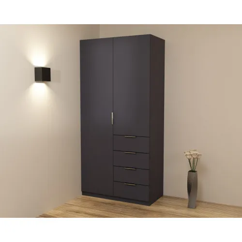 Шкаф Кристалл 1, Антрацит, 1000х520х2100