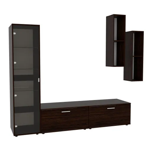 Стенка в гостиную Hugo-2, Венге Магия, 2060х520х1700