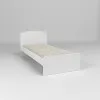 Кровать односпальная L-1, Белый, 1930х900х800