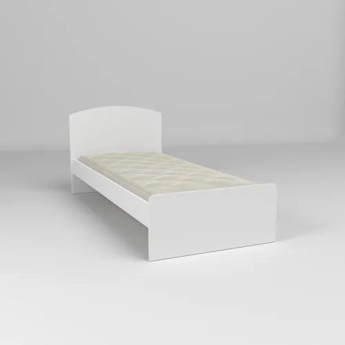 Кровать односпальная L-1, Белый, 1930х900х800