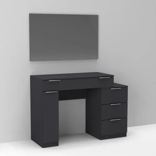 Стол туалетный Трюмо Кристалл, Антрацит, 1200/452/847