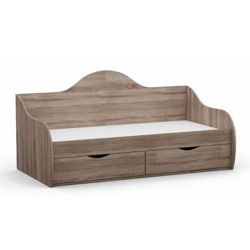 Кровать односпальная L-4, Дуб Сонома Трюфель, 1932х1000х954