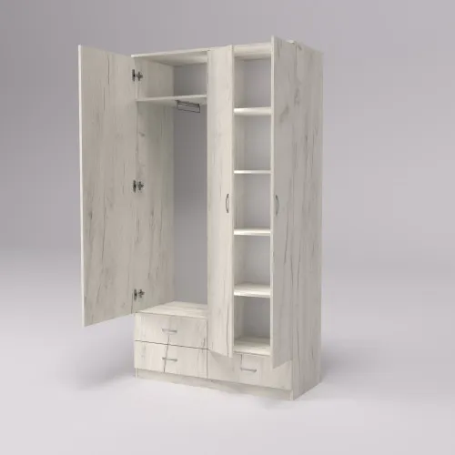 Прихожая ГКШ-8, Дуб Крафт Белый, 1120/480/2100