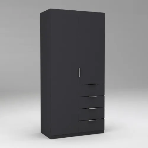 Шкаф Кристалл 1, Антрацит, 1000х520х2100