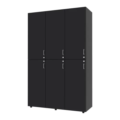 Шкаф секционный для раздевалки ШС-1, Антрацит, 1200/468/1900