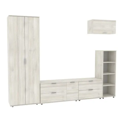 Стенка в гостиную Ketrin-3, Дуб Шамони Светлый, 2820х425х2100