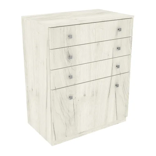 Комод Favorit F-1, Дуб Крафт Білий, 800/500/1000