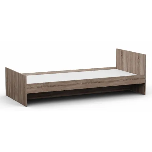 Кровать односпальная L-12, Дуб Сонома Трюфель, 2032х932х650