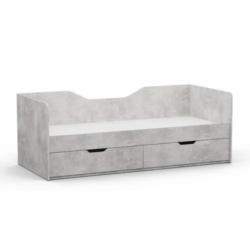 Кровать односпальная L-3, Бетон, 1932х850х700