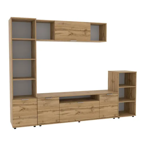 Стенка в гостиную Ketrin-4, Дуб Аппалачи, 2440х425х1880