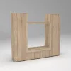 Стенка в гостиную под ТВ Эхо-4, Дуб Сонома, 2160х420х1850