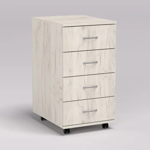 Тумба офисная ТМ-1, Дуб Крафт Белый, 400/520/750