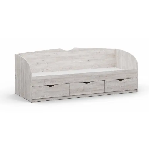 Кровать односпальная L-8, Самоа Дымчатый, 2030х834х766