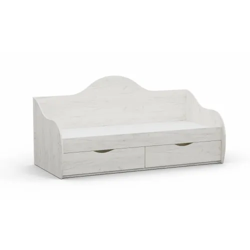 Кровать односпальная L-2, Дуб Крафт Белый, 1932х900х954