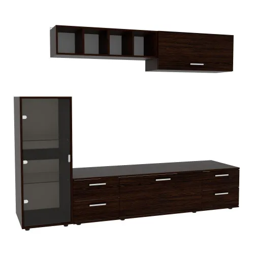 Стенка в гостиную Hugo-3, Венге Магия, 2060х520х1700