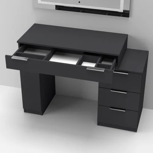 Стол туалетный Трюмо Кристалл, Антрацит, 1200/452/847