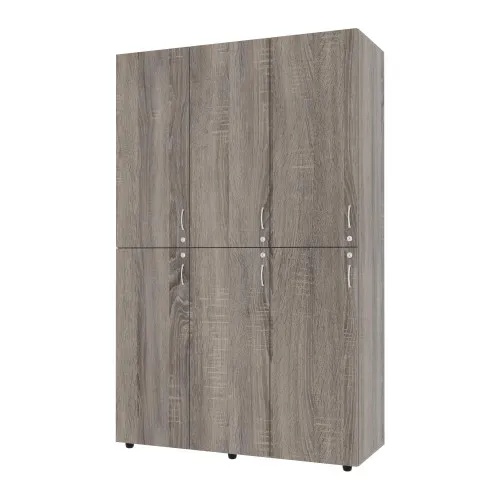 Шкаф секционный для раздевалки ШС-1, Дуб Сонома Трюфель, 1200/468/1900