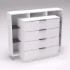 Комод Кристал, Белый, 1200/450/1000