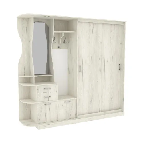 Прихожая Люкс-купе LUX, Дуб Крафт Белый, 2200/500/2100