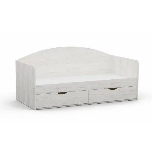 Кровать односпальная L-5, Дуб Крафт Белый, 1932х950х900