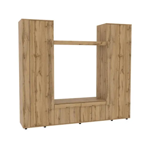 Стенка в гостиную под ТВ Эхо-4, Дуб Аппалачи, 2080х420х1850