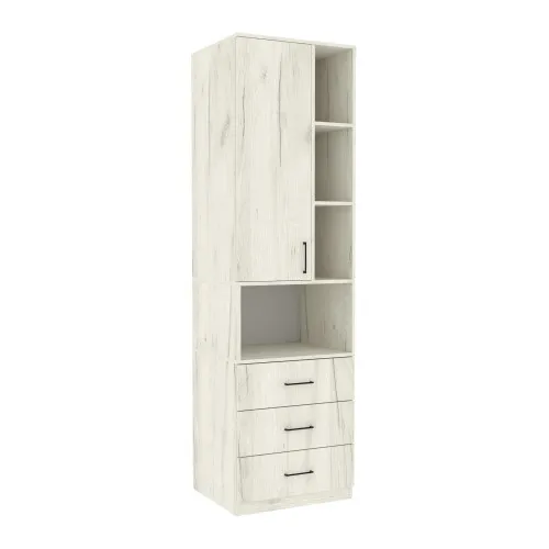 Шкаф для одежды Tetris Т-4, Дуб Крафт Белый, 600/520/2100