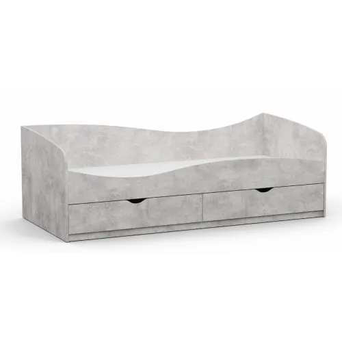 Кровать односпальная L-11, Бетон, 2030х937х680