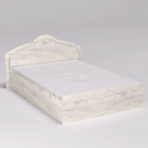 Кровать Диана двуспальная, Дуб Крафт Белый, 2048х1610х1030