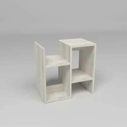 Тумба прикроватная S-1, Дуб Крафт Белый, 500/300/500