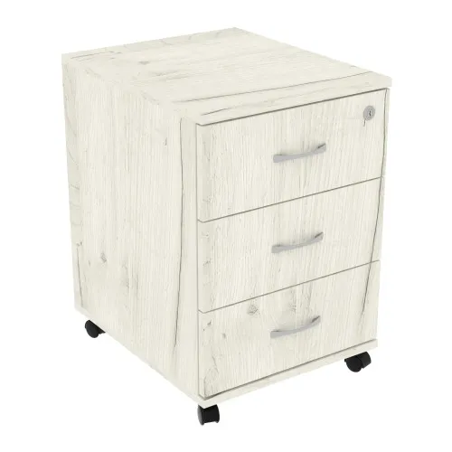 Тумба офисная ТМ-2, Дуб Крафт Белый, 400/480/590