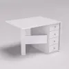 Стіл-тумба №5 Комбі, Білий, 380х800х750