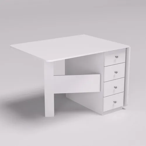 Стіл-тумба №5 Комбі, Білий, 380х800х750