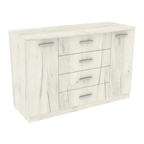 Комод №3, Дуб Крафт Білий, 1200/500/800