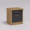 Тумба прикроватная Диана, Дуб Аппалачи/Антрацит, 400/400/470