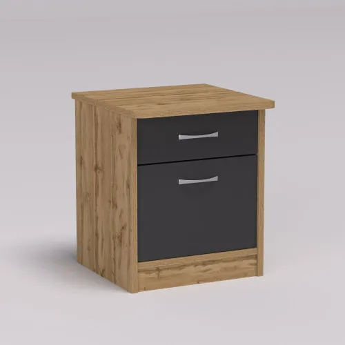 Тумба прикроватная Диана, Дуб Аппалачи/Антрацит, 400/400/470
