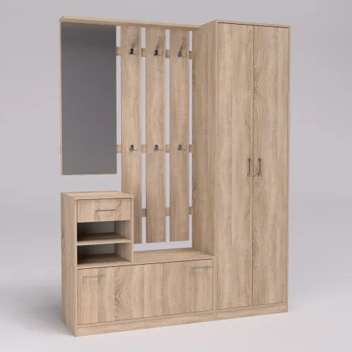 Прихожая Соло-3, Дуб Сонома, 1600/400/2100