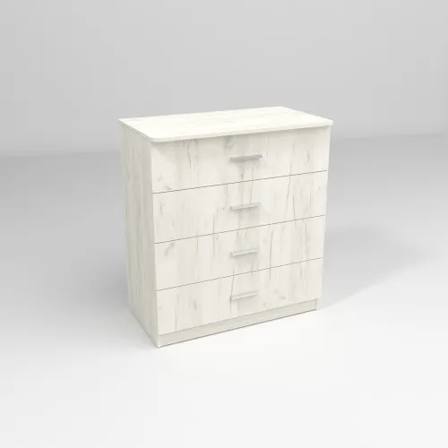 Комод Сабрина №1, Дуб Крафт Белый, 900/500/1000