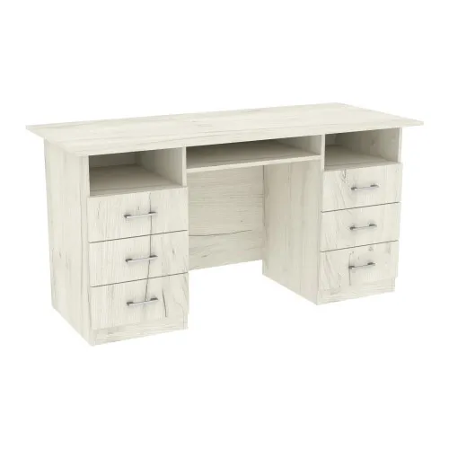 Стол офисный ОСП-4, Дуб Крафт Белый, 1500/600/760