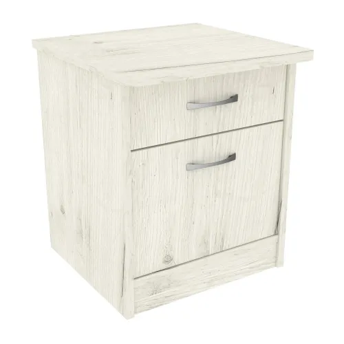 Тумба прикроватная Диана, Дуб Крафт Белый, 400/400/470