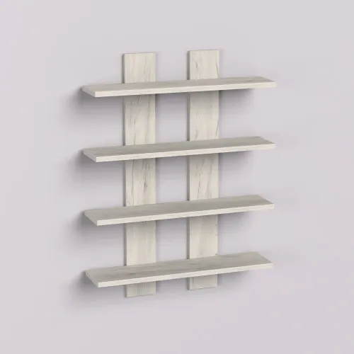 Полка навесная П-4, Дуб Крафт Белый, 600/120/800