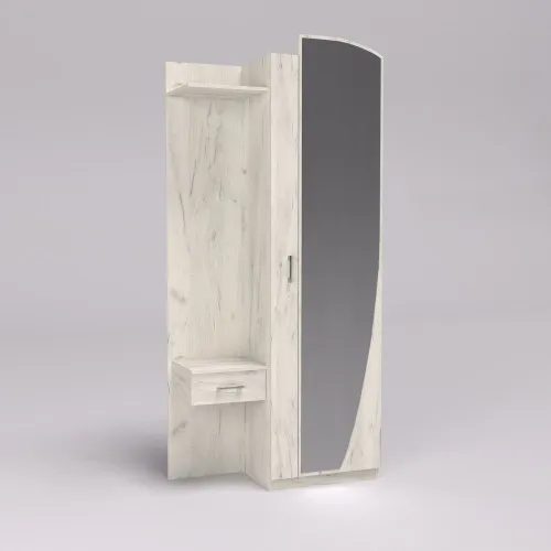 Прихожая Соло-1, Дуб Крафт Белый, 1000/400/2140 1