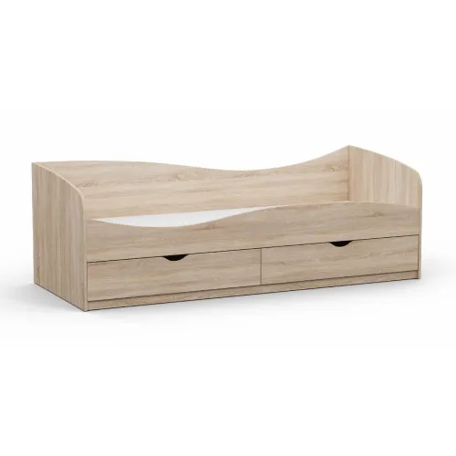 Кровать односпальная L-7, Дуб Сонома, 2030х834х860